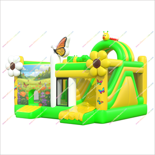 Butterfly-Themed Inflatable Bounce House And Slide Combo Garden Decorations Bouncy Castle With Slide For Adults