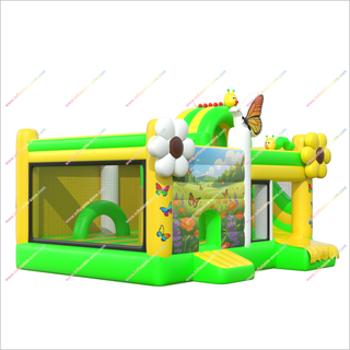 Butterfly-Themed Inflatable Bounce House And Slide Combo Garden Decorations Bouncy Castle With Slide For Adults