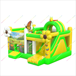 Butterfly-Themed Inflatable Bounce House And Slide Combo Garden Decorations Bouncy Castle With Slide For Adults