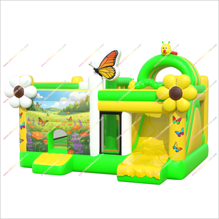 Butterfly-Themed Inflatable Bounce House And Slide Combo Garden Decorations Bouncy Castle With Slide For Adults
