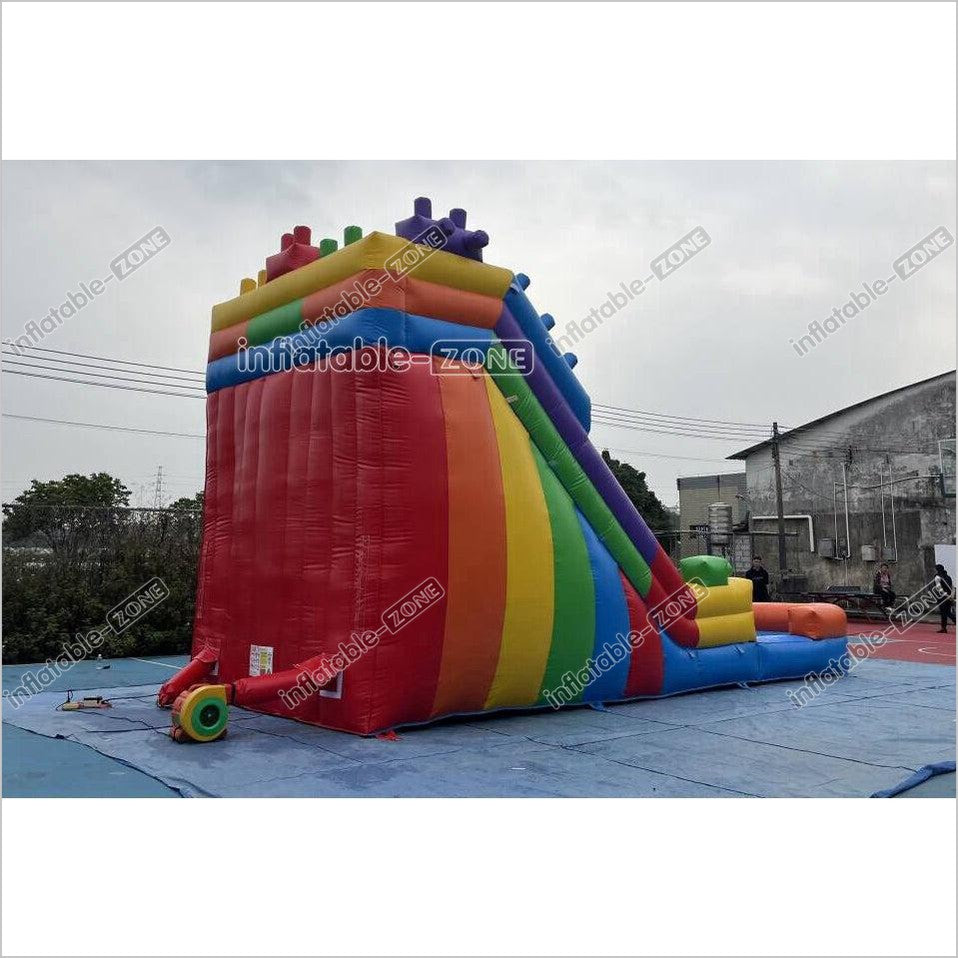 Commercial Building Block Giant Inflatable Water Slide With Inflatable ...