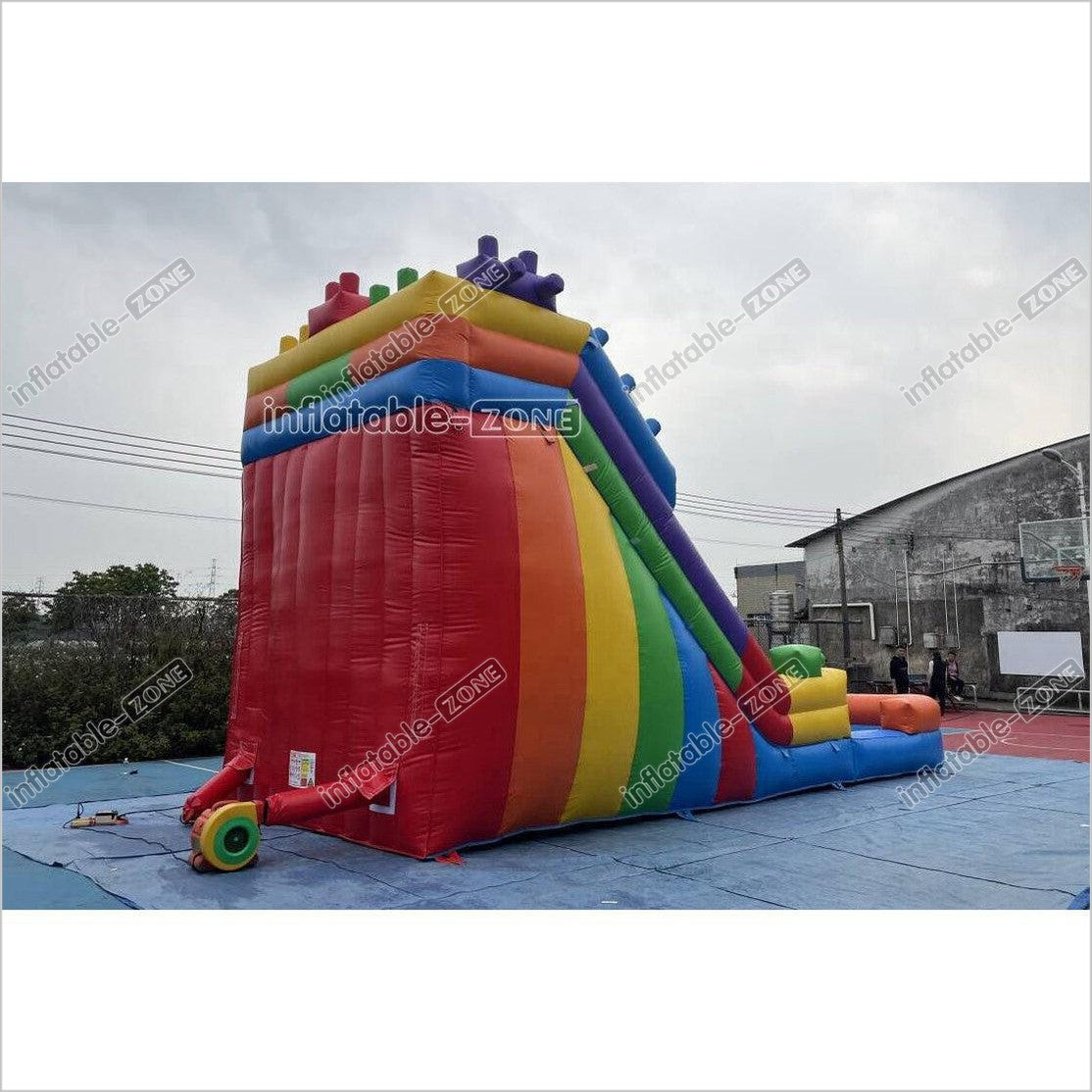 Commercial Building Block Giant Inflatable Water Slide With Inflatable ...
