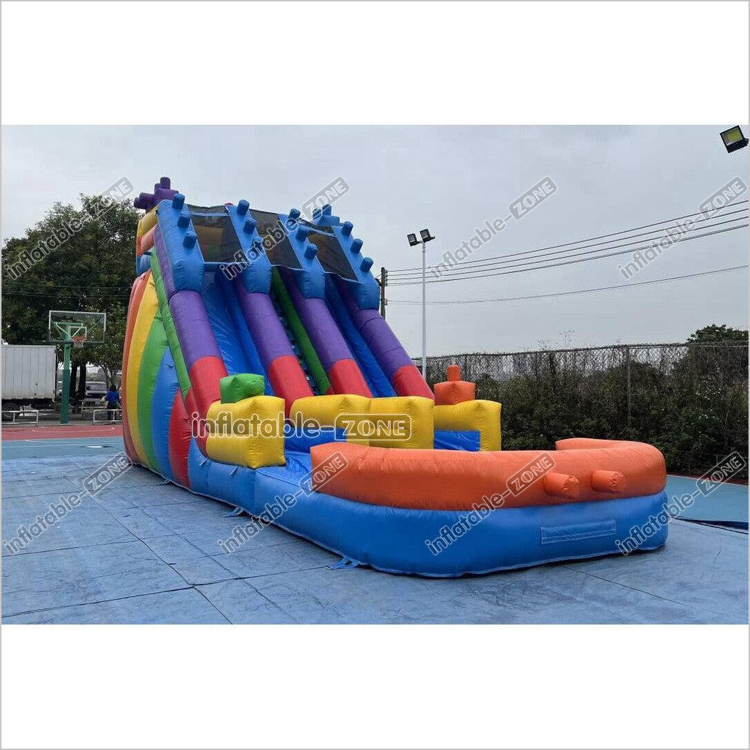 Commercial Building Block Giant Inflatable Water Slide With Inflatable ...