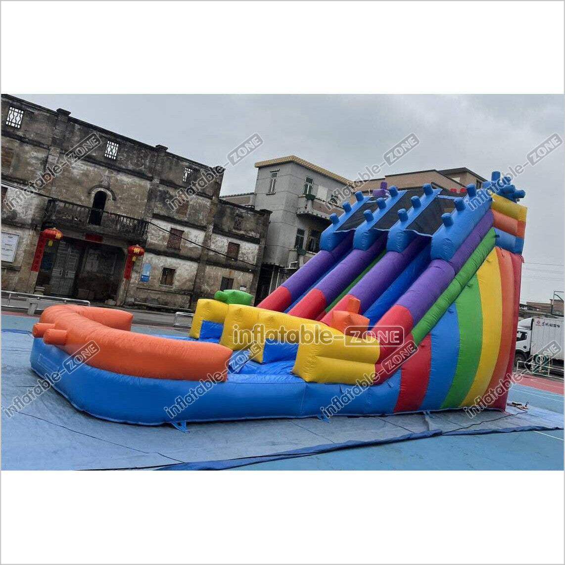 Commercial Building Block Giant Inflatable Water Slide With Inflatable ...