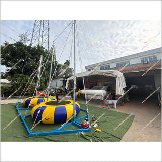 Commercial Inflatable Trampoline With Bungee Jump Equipment Fun Outdoor Activities Bungee Trampoline For Sale