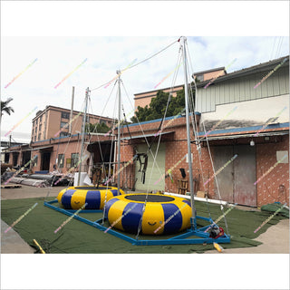 Commercial Inflatable Trampoline With Bungee Jump Equipment Fun Outdoor Activities Bungee Trampoline For Sale