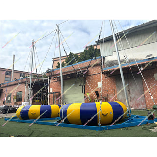 Commercial Inflatable Trampoline With Bungee Jump Equipment Fun Outdoor Activities Bungee Trampoline For Sale