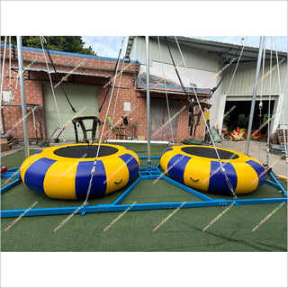 Commercial Inflatable Trampoline With Bungee Jump Equipment Fun Outdoor Activities Bungee Trampoline For Sale