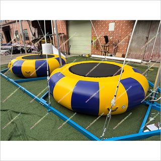 Commercial Inflatable Trampoline With Bungee Jump Equipment Fun Outdoor Activities Bungee Trampoline For Sale