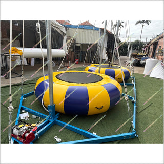Commercial Inflatable Trampoline With Bungee Jump Equipment Fun Outdoor Activities Bungee Trampoline For Sale
