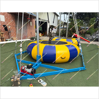 Commercial Inflatable Trampoline With Bungee Jump Equipment Fun Outdoor Activities Bungee Trampoline For Sale