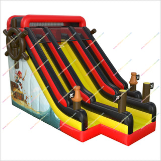 Buy Inflatable Slide Dual Climbing Lanes Giant Inflatable Pirate Ship Dry Slides For Rent Near Me