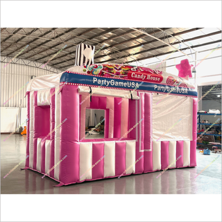 Carnival Inflatable Games Candy House Inflatable Concession Booth Blow Up Tent For Party