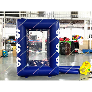 Cash Cube Inflatable Money Blowing Booth Inflatable Money Grab Machine Cash Cube For Sale