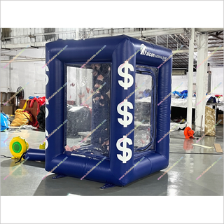 Cash Cube Inflatable Money Blowing Booth Inflatable Money Grab Machine Cash Cube For Sale