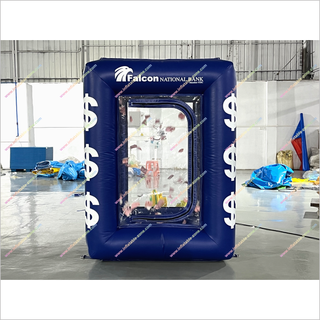 Cash Cube Inflatable Money Blowing Booth Inflatable Money Grab Machine Cash Cube For Sale