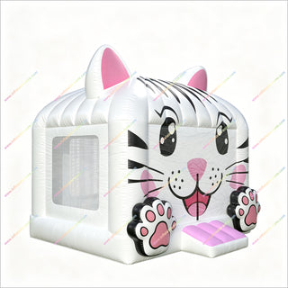Cat-Themed Cute Bounce House Inflatable Soft Play Equipment Bouncy Castle To Buy Commercial