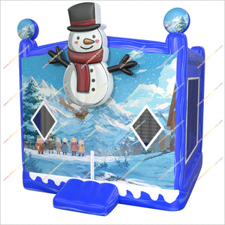 Big Snowman Inflatable Buy Bounce House Near Me Christmas Wonderland Theme Cheap Bouncy Castle Rental