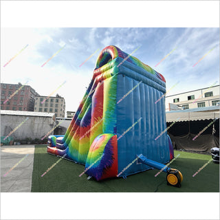 Tie-Dye Theme Cheap Inflatable Water Slide Outdoor Fun Near Me Double Blow Up Water Slide