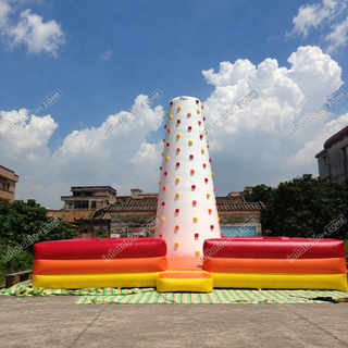 Ascend to new adventures with our Children Inflatable Climbing Mountain! This white inflatable rock climbing wall comes with a safety fence around it, ensuring a secure and thrilling experience for young climbers. Let imaginations soar as kids conquer this mountain of fun in a safe and exciting environment. Get ready to reach new heights and make unforgettable memories!