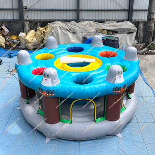 Turn your backyard into an interactive playground with the Whack-A-Mole Human Inflatable Game! This exciting inflatable lets kids pop up like moles while others try to tap them with a soft hammer. Perfect for parties, events, and outdoor fun, it’s a thrilling way to keep everyone entertained. Easy setup and durable design for endless enjoyment!