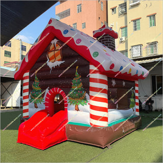 Christmas Tree Theme Inflatable Castle Playhouse Inflatable Bouncer Home Party Christmas Bounce House For Sale