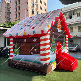 Christmas Tree Theme Inflatable Castle Playhouse Inflatable Bouncer Home Party Christmas Bounce House For Sale
