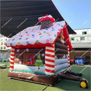 Christmas Tree Theme Inflatable Castle Playhouse Inflatable Bouncer Home Party Christmas Bounce House For Sale