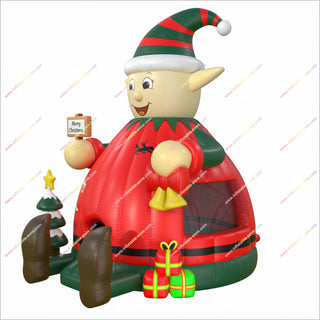 Christmas Elf Inflatable Bounce House Best Outdoor Advertising Bouncy Castle Event Decoration For Merry Christmas