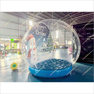 Fantastic Christmas Inflatable Snow Globe Holiday Events Human-Sized Snow Globe With Photo Inside