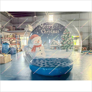 Fantastic Christmas Inflatable Snow Globe Holiday Events Human-Sized Snow Globe With Photo Inside