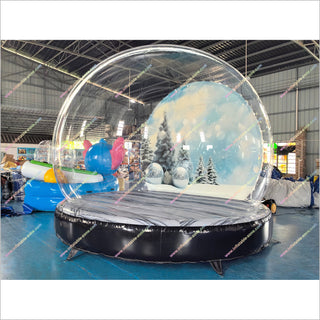 Christmas Snow Globe Inflatable Bubble Dome Tent Interactive Photo Booth Inflatable Snow Globe For Pictures