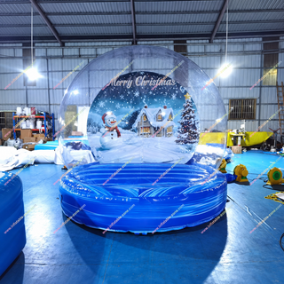 Step into holiday magic with our Christmas Activities Inflatable Snowman Globe! This enchanting soft play attraction is perfect for indoor playgrounds, combining fun and festive cheer. Kids will love the snow globe experience, making it ideal for events, parties, or winter wonderlands!