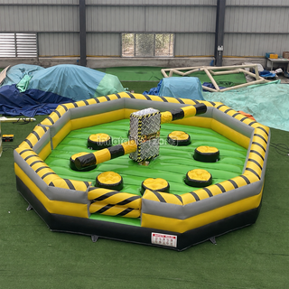 Add excitement to your event with our Classic Commercial Party Inflatable Meltdown Mechanical Game! This jumping mattress wipeout machine brings the thrill of the classic game to life. Perfect for parties and gatherings, it's sure to be a hit with guests of all ages. Challenge your friends to a test of agility and balance with this inflatable masterpiece!
