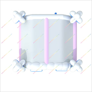 Colorful Mermaid Inflatable Jumping Castle And Slide Combo Underwater Adventure Inflatable Slide With Bounce House