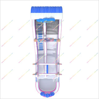 Colorful Mermaid Themed Inflatable Water Slide Inground Pool Big Backyard Playground Commercial Water Slide For Adults