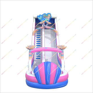 Colorful Mermaid Themed Inflatable Water Slide Inground Pool Big Backyard Playground Commercial Water Slide For Adults