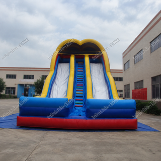 Experience double the fun with our Colorful Durable Inflatable Double Dry Slide! Designed for both children and adults, this inflatable arch dry slide promises hours of excitement. With its vibrant colors and durable construction, it's perfect for parties or events. Get ready for double the laughter and thrills with this fantastic inflatable slide!