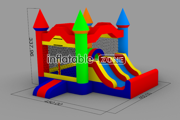 Inflatable-Zone Design Commercial Kids Inflatable Bouncy Castle Combo Bounce House With Slide