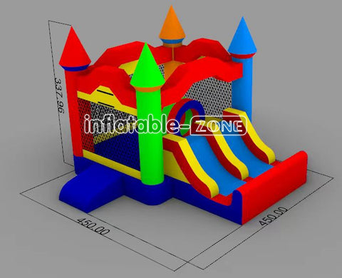 Inflatable-Zone Design Commercial Kids Inflatable Bouncy Castle Combo Bounce House With Slide
