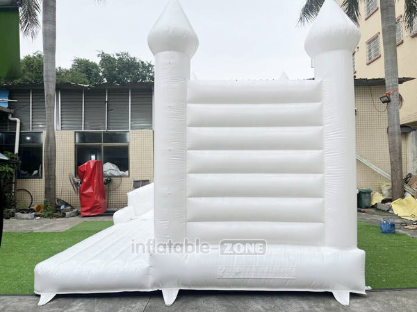 Fun And Exciting Wedding Jumping Castle Slide Combo Bounce House White Inflatable Bouncy For Backyard Trampoline Party