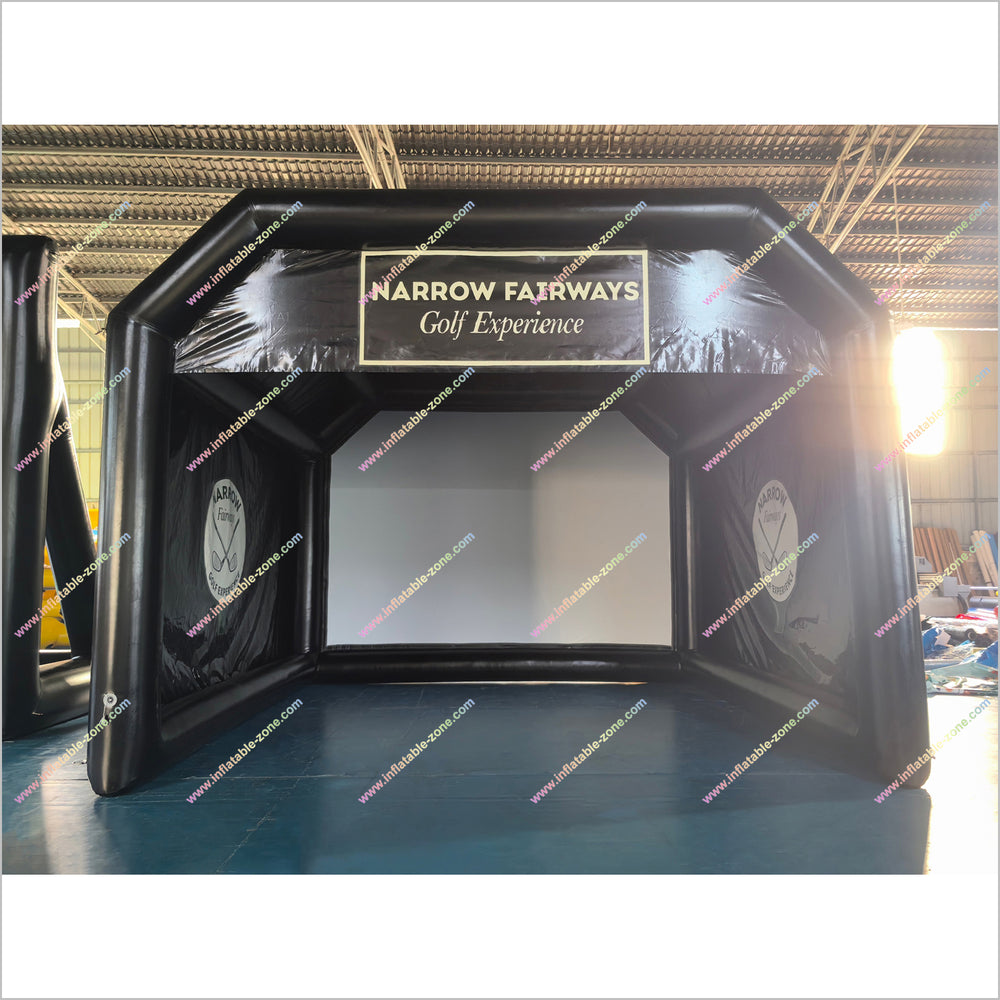 Commercial Golf Simulator Inflatable Projector Screen Outdoor Portable