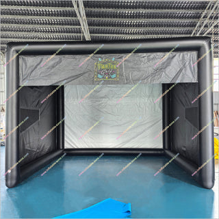 Commercial Indoor Golf Simulator Inflatable Enclosure Tent Home Golf Hitting Bay Inflatable Golf Simulator Screen For Sale