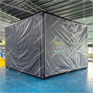 Commercial Indoor Golf Simulator Inflatable Enclosure Tent Home Golf Hitting Bay Inflatable Golf Simulator Screen For Sale