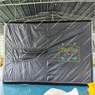 Commercial Indoor Golf Simulator Inflatable Enclosure Tent Home Golf Hitting Bay Inflatable Golf Simulator Screen For Sale