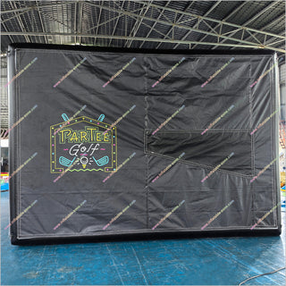 Commercial Indoor Golf Simulator Inflatable Enclosure Tent Home Golf Hitting Bay Inflatable Golf Simulator Screen For Sale