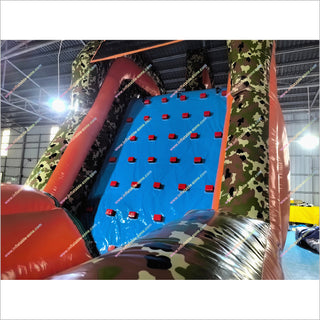 Military Boot Camp Inflatable Race Course Camo Challenge Commercial Inflatable Obstacle Course For Sale