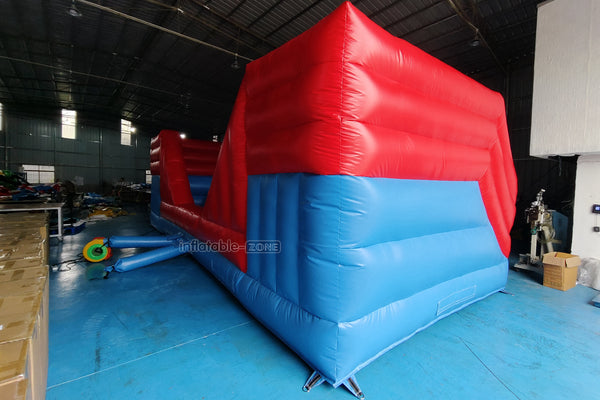Commercial Inflatable Red Balls Wipeout Big Inflatable Big Baller Obstacle Course Challenge Games