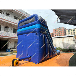 Blue Wave Commercial Water Slide Bounce House Swimming Pool Cheap Blow Up Water Slide Inflatable For Pool