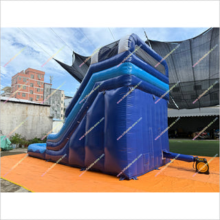 Blue Wave Commercial Water Slide Bounce House Swimming Pool Cheap Blow Up Water Slide Inflatable For Pool